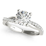 Load image into Gallery viewer, Twisted Shank Diamond Engagement Ring
