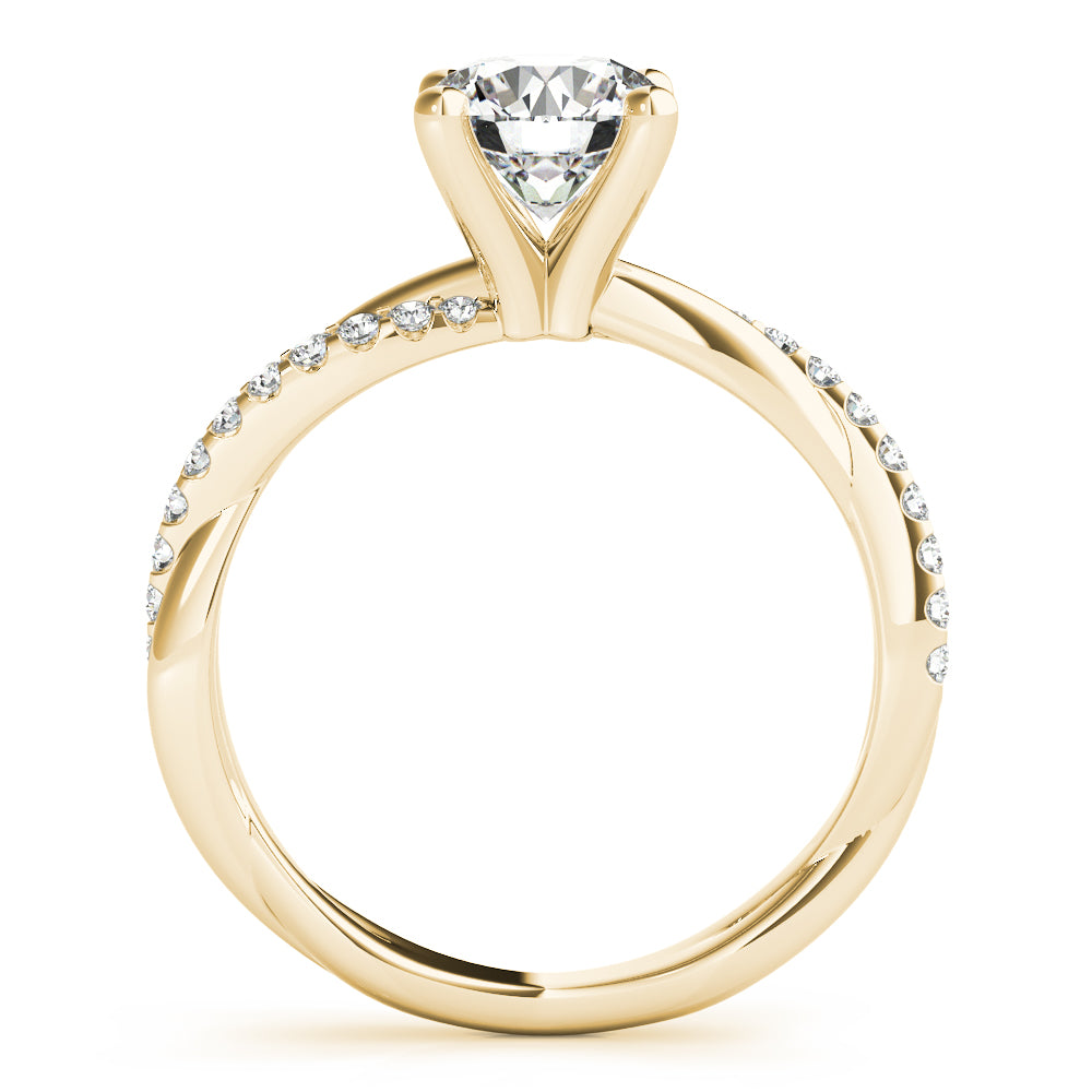 Twisting Shank Lab Grown Diamond Engagement Ring