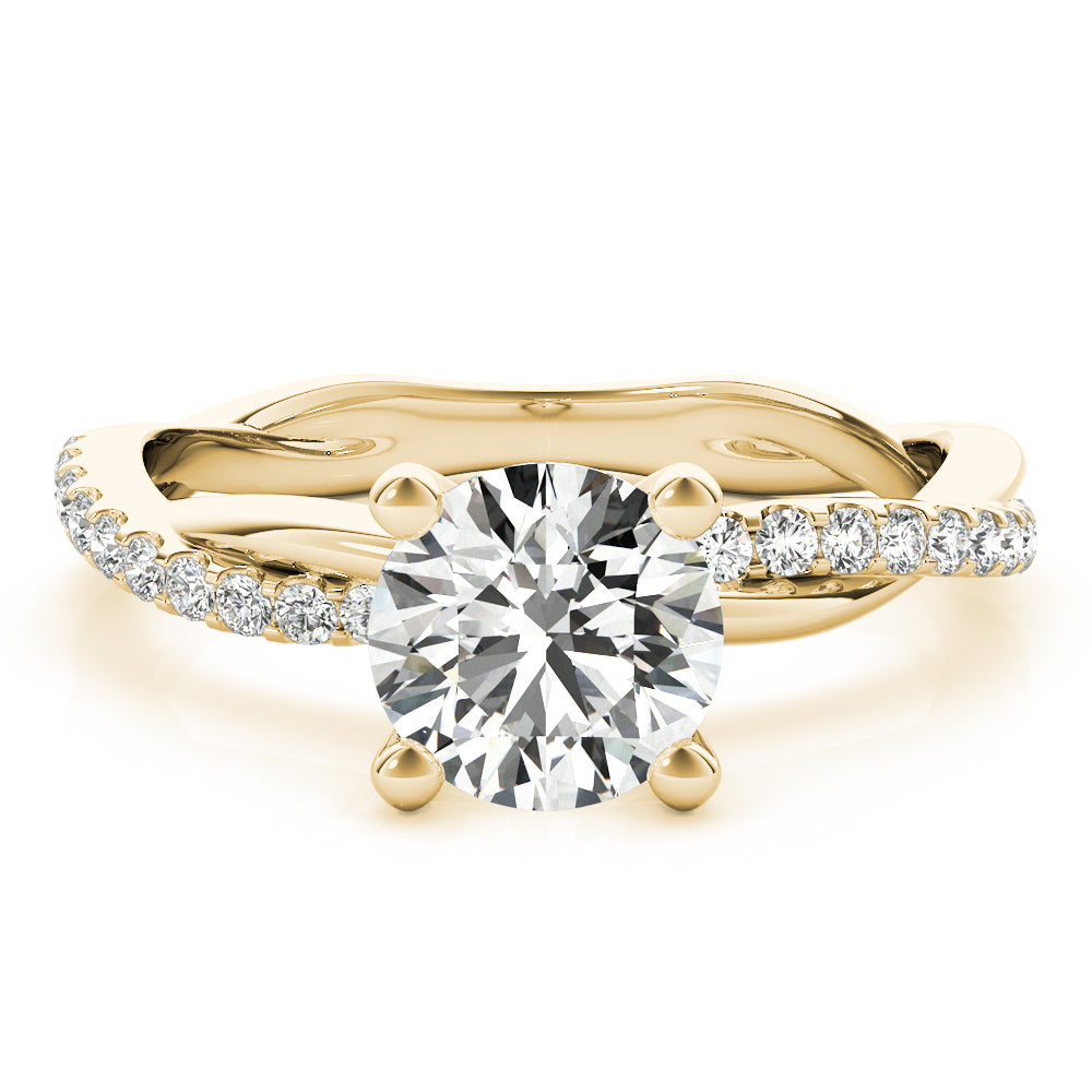 Twisting Shank Lab Grown Diamond Engagement Ring