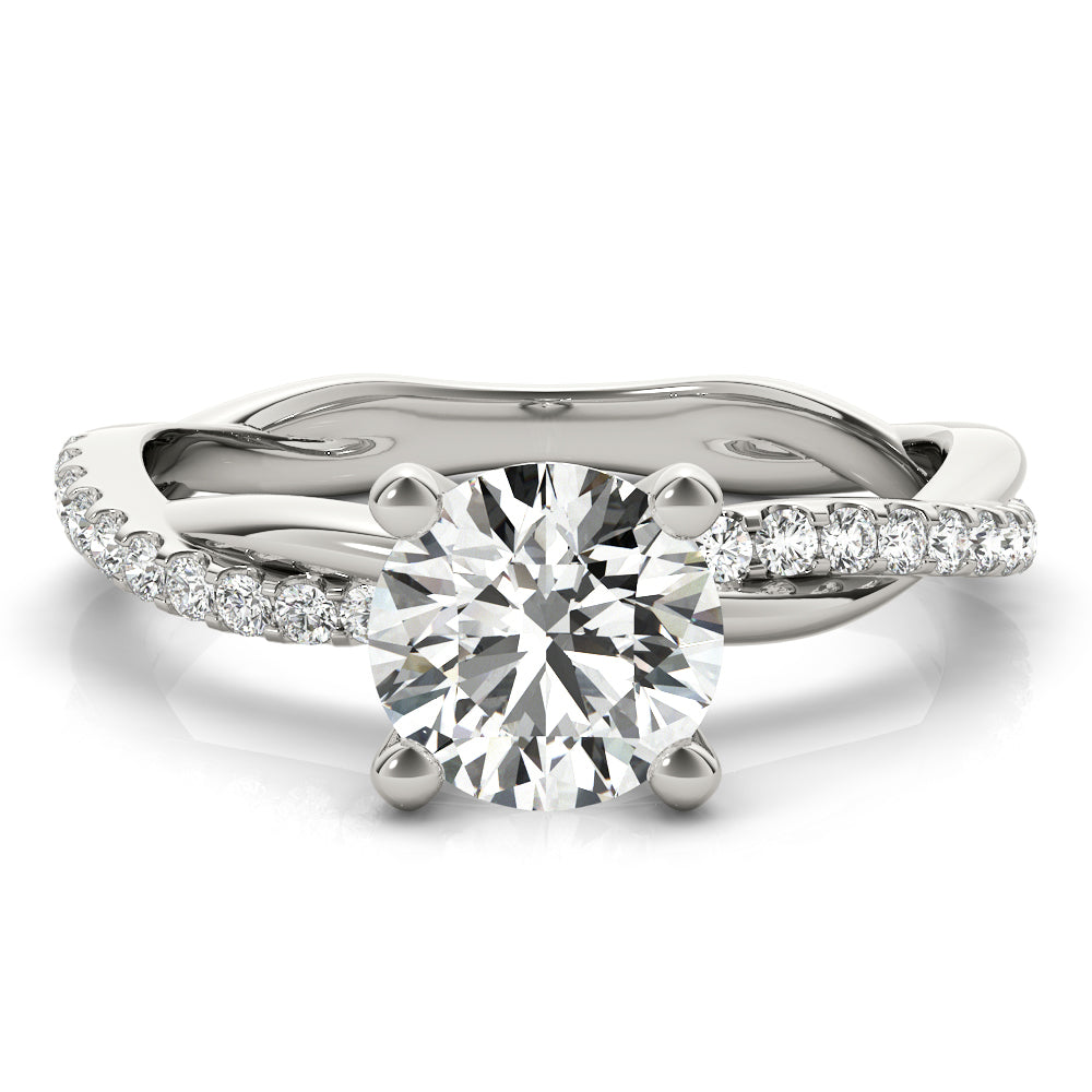 Twisting Shank Lab Grown Diamond Engagement Ring