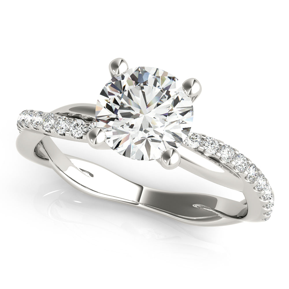 Twisting Shank Lab Grown Diamond Engagement Ring