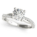 Twisting Shank Lab Grown Diamond Engagement Ring