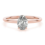 Load image into Gallery viewer, Oval-Cut Halo Engagement Ring
