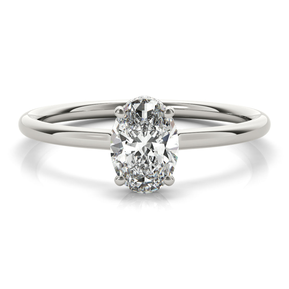 Oval-Cut Halo Engagement Ring