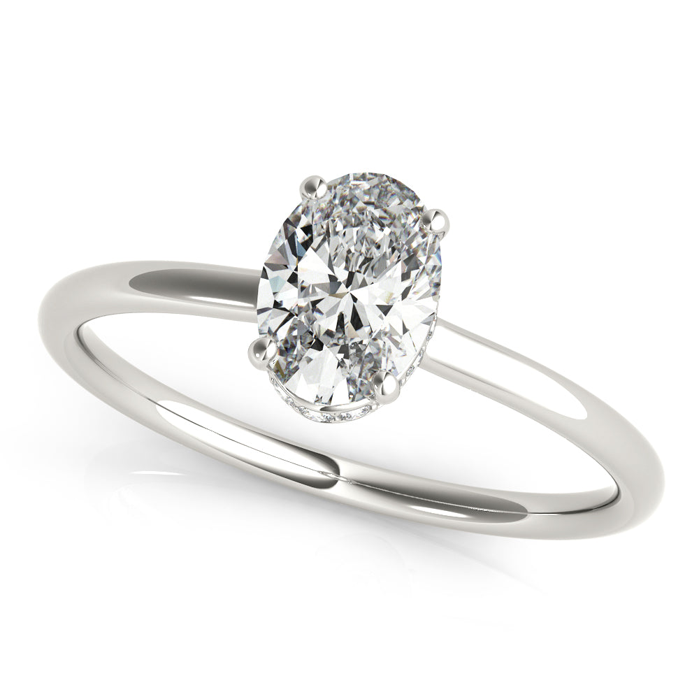 Oval-Cut Halo Engagement Ring