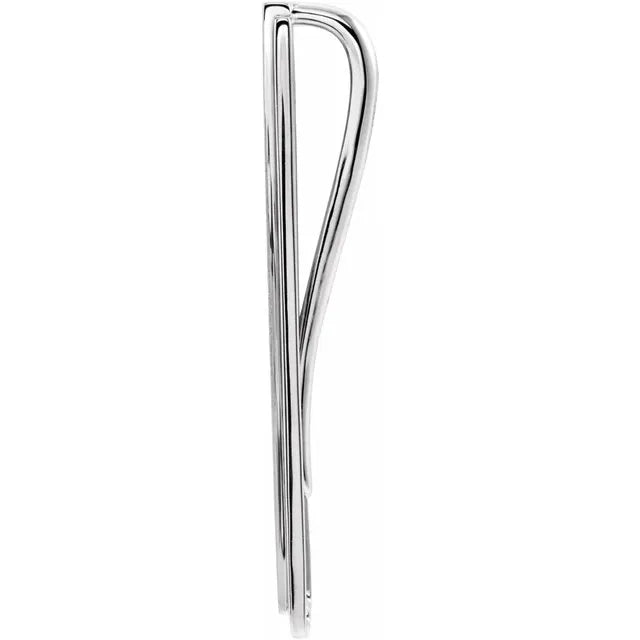 Polished Silver Tie Pin