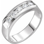 Load image into Gallery viewer, Channel Set Five Stone Diamond Band
