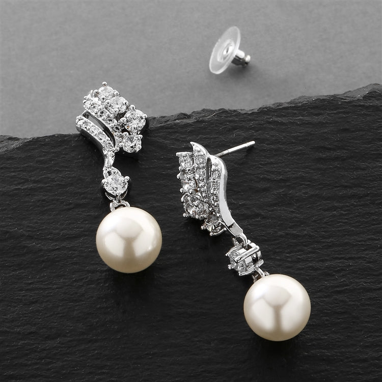 Cream Pearl Drop Earrings