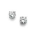 Sparkling Round Cubic Zirconia Stud Earrings