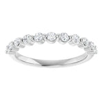 Load image into Gallery viewer, Single Shared Prong Diamond Anniversary Band for Her

