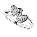 Sterling Silver Double Heart Ring