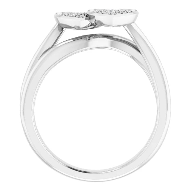 Sterling Silver Double Heart Ring