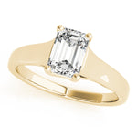 Load image into Gallery viewer, Emerald Cut Solitaire Diamond Engagement Ring

