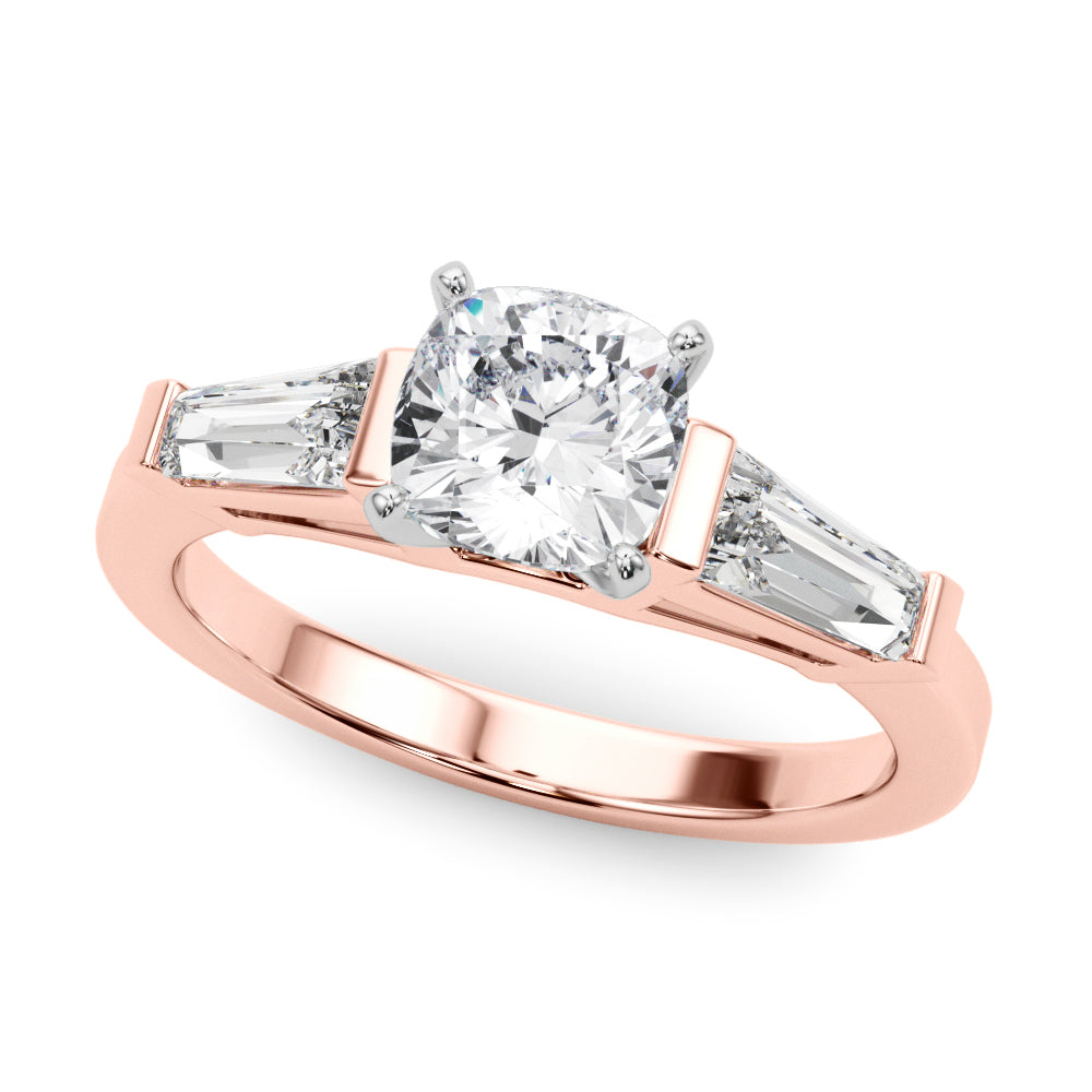 Tapered Baguette Three Stone Engagement Ring