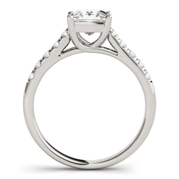 Single-Row Trellis Style Diamond Engagement Ring