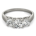 Load image into Gallery viewer, Classic 4 Prong Lab Grown Three Stone Diamond Ring
