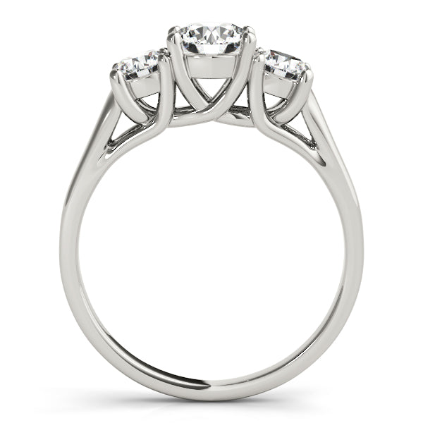 Classic 4 Prong Lab Grown Three Stone Diamond Ring