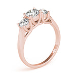 Load image into Gallery viewer, Elegant Three Stone Round Cut Diamond Engagement Ring
