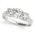 Classic 4 Prong Lab Grown Three Stone Diamond Ring