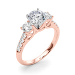 Load image into Gallery viewer, Round Cut Three Stone Diamond Engagement Ring
