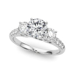 Load image into Gallery viewer, Round Cut Three Stone Diamond Engagement Ring

