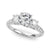 Round Cut Three Stone Diamond Engagement Ring