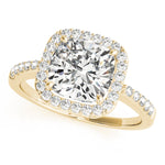 Load image into Gallery viewer, Square Cushion Halo Diamond Engagement Ring
