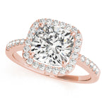 Load image into Gallery viewer, Square Cushion Halo Diamond Engagement Ring
