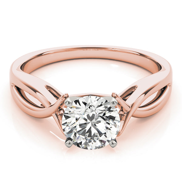 Twist Shank Solitaire Diamond Engagement Ring