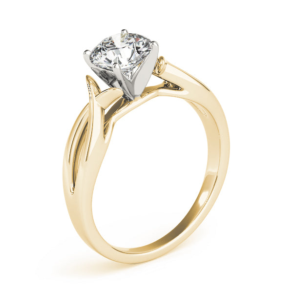 Twist Shank Solitaire Diamond Engagement Ring