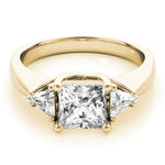 Load image into Gallery viewer, Three-Stone Princess Engagement Ring
