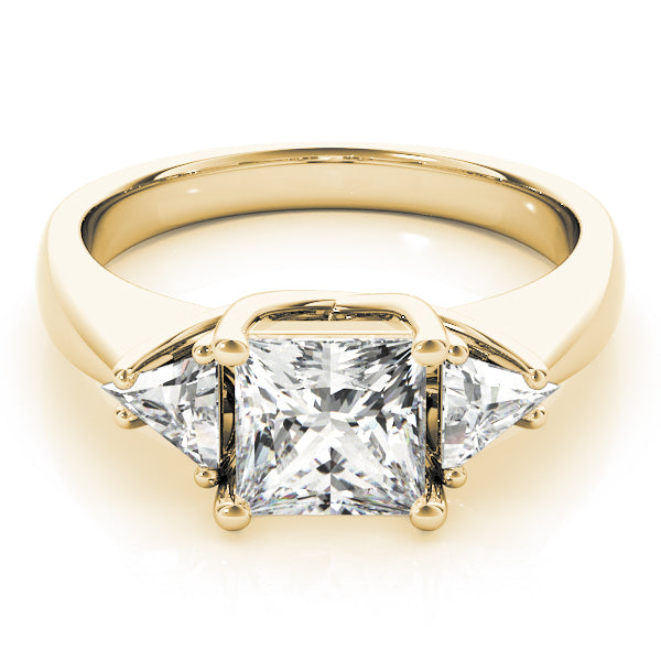 Three-Stone Princess Engagement Ring