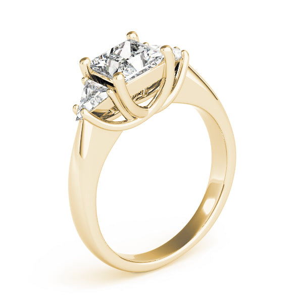 Three-Stone Princess Engagement Ring