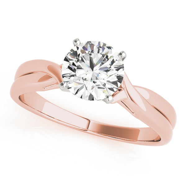 Twisted Shank Solitaire Engagement Ring
