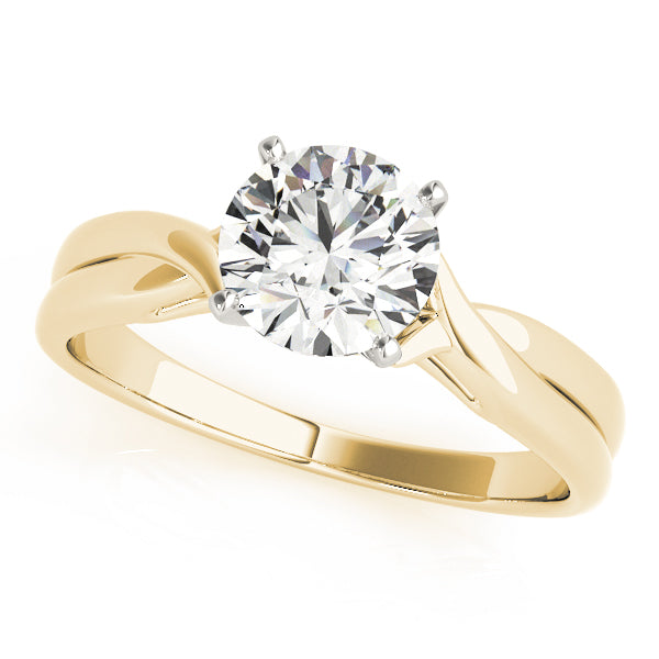 Twisted Shank Solitaire Engagement Ring