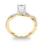 Load image into Gallery viewer, Round Diamond Twisted Shank Engagement Ring

