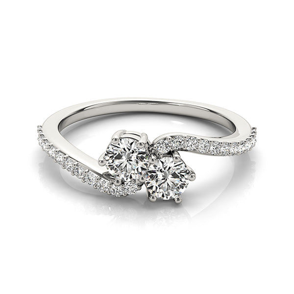 Two Diamond Engagement Ring