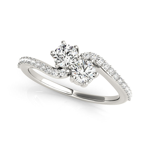 Two Diamond Engagement Ring