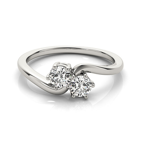 Dual Stone Diamond Engagement Ring