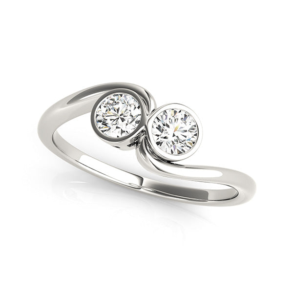 Double Stone Diamond Engagement Ring