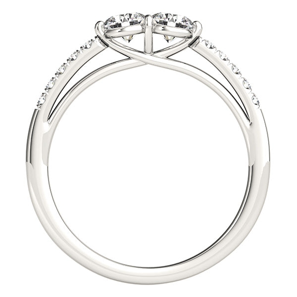 Three Prong Two Round Diamond Ring