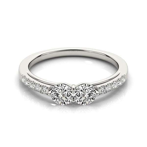 Three Prong Two Round Diamond Ring