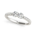 Three Prong Two Round Diamond Ring