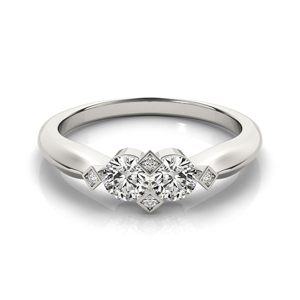 Two Diamond Engagement Ring For Women