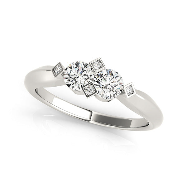 Two Diamond Engagement Ring For Women