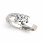 Load image into Gallery viewer, Lustrous 14K Gold Double Stone Diamond Ring
