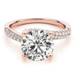Load image into Gallery viewer, Pave-Setting Round Diamond Engagement Ring
