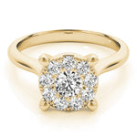 Load image into Gallery viewer, Round Cut Diamond Halo Engagement Ring
