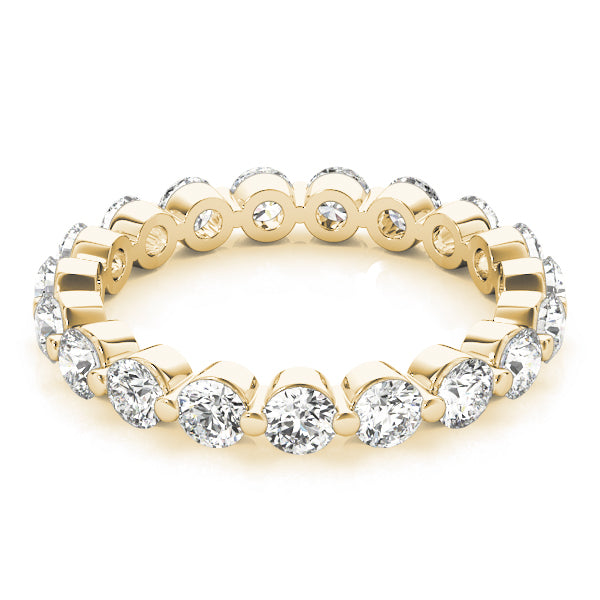 Round Shared Prong Eternity Band For Women