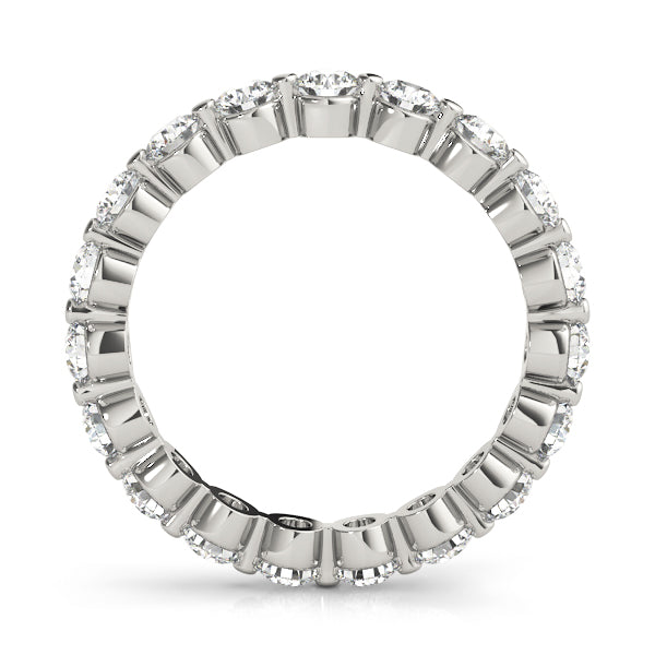 Round Shared Prong Eternity Band For Women